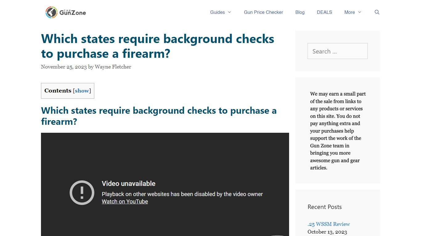 Which states require background checks to purchase a firearm?